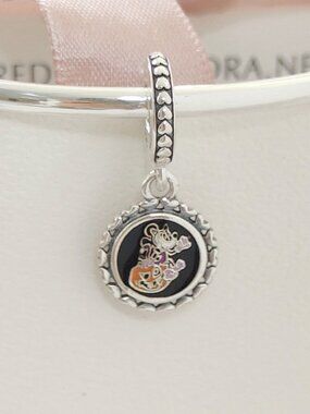 Pandora Disney Parks 2022 Halloween Minnie Mouse Boo Ghost Dangle Charm with box